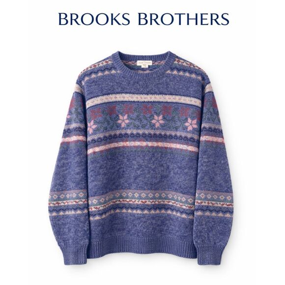 Brooks Brothers Other - Vintage Brooks Brothers Fair Isle Wool Sweater Blue Multicolor Size M Unisex
